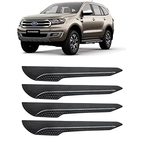 Image of AOSIS-Car Bumper Protector /Bumper Guard for Ford Endeavour with Single Chrome Stripe (4-Pcs)