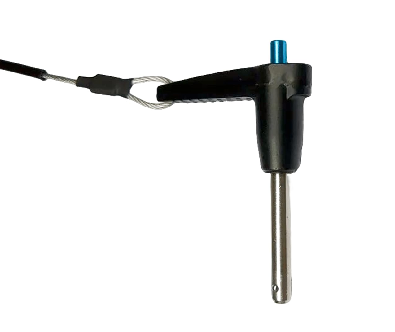 NRC&XRC Stainless Steel Quick Pull Pins Self-Locking with L-Handle Ball Lock Pin/ Push Pin/ Quick Release pin with Lanyard Cable (2, Dia:9.5mmX60mm Length)