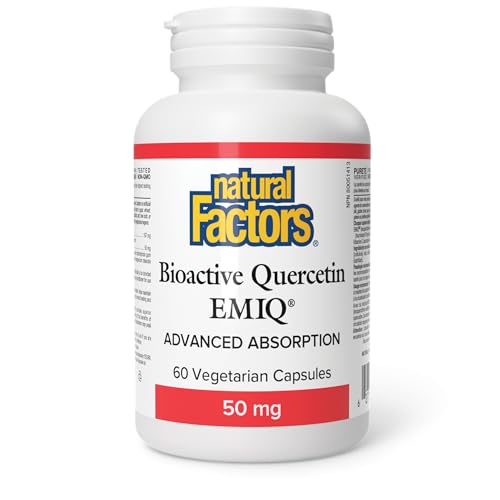 Natural Factors - Natural Factors Bioactive Quercetin EMIQ 50 mg, 60 Veg Cap, 40X Greater Absorption than Quercetin