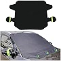 KIFIDAN 600D Oxford Fabric Car Windshield Cover for Ice Snow and Sunshade Upgrade Thickning Protection,Frost Wiper& Mirror Protector,with Reflective Strip &Anti-Theft Fits Cars/Trucks/Vans/SUVs