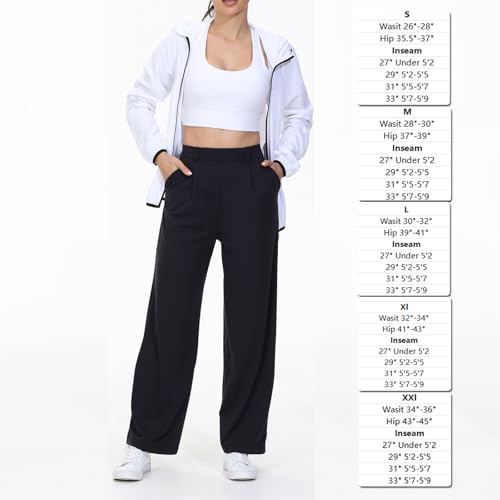 Dress Pants Women Wide Leg Work Business Casual Trousers with Pockets Yoga Travel Sweatpants Stretchy Office Slacks2