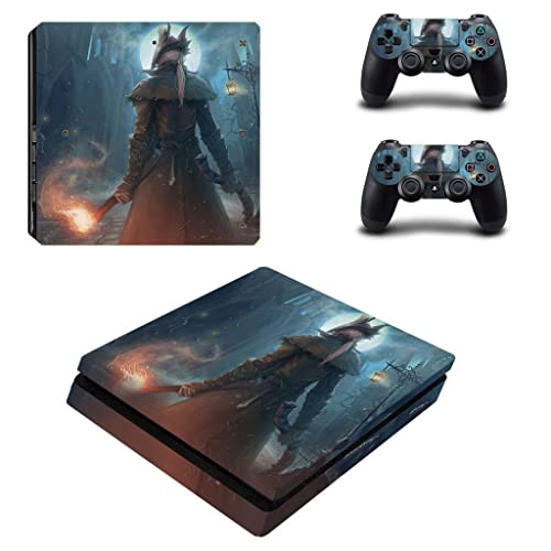 The Blood Butcher Video Game Vinyl Sticker Pattern Decals Skin for P-S4 Slim Console & Controller