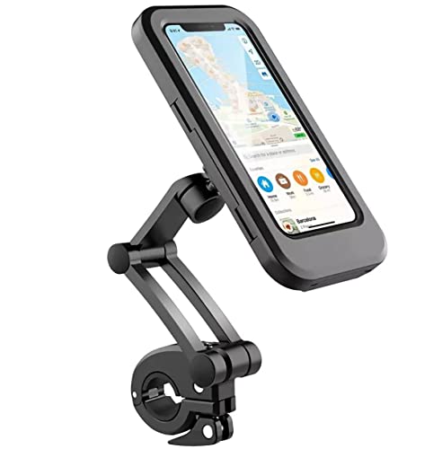 Generic Waterproof Bike Phone Mount for 4-6.7 Inch Smartphones, Black
