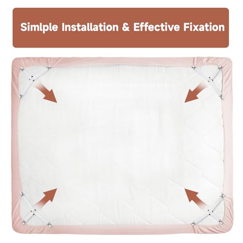 Image of Bed Sheet Straps, Upgrade Fitted Bed Sheet Holders for Corners, Non Slip Sheet Clips White 8Pcs