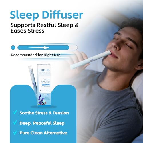 Image of Herbal Diffuser Duo, Lung Cleanse and Sleep Diffuser with Extracts of Mullein and Melatonin, 100% Natural Swap, Day & Night Duo, 4 Sticks, 600 Uses Each=