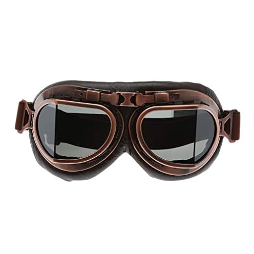 MUXSAM Gafas de Moto Motociclista para Adultos para Hombres Mujeres Steampunk Moto Casco Gafas de Sol Vintage Steampunk Gafas para Deportes al Aire Libre Motocross Racer - Marrón | Ya disponible en tu tienda friki favorita! En mundofriki.es!