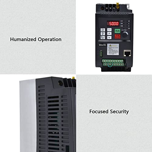 Variable Frequency Drive, 1.5KW 220V Solar VFD Inverter Photovoltaic Pump Motor Controller Variable Frequency Inverter Aluminium Motor Speed Regulator VFD Speed Controller Inverter