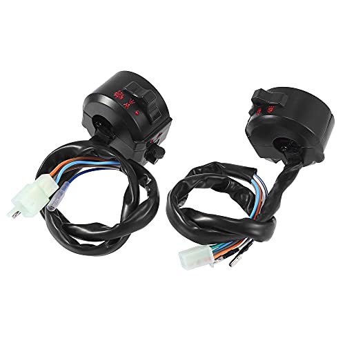 uxcell Pair ATV Motorcycle Handlebar Light Controller Multi Function Switch