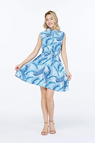 Image of Hawaii Hangover Family Matching Hawaiian Clothes, Simply Blue Leaves | Family matching Hawaiian outfits, Simply Blue Leaves, lightweight rayon, machine washable, tropical leaf print, luaus