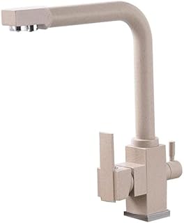 Rubinetto Cucina 3 Vie per Depuratore, Ottone 3 in 1 Rotazione Rubinetto per Osmosi A Tre Vie-Avena