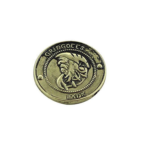 Faironly 3 Stück Sammelabzeichen, Münzenfiguren, Galleonen, Gringotts, Bank, Gedenkmünzen, Sammeln, Zauberwelt, edles Kupferhandwerk, Münzen, 3 Stück