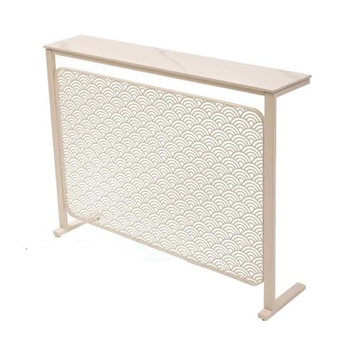 GBPLDMAQ Balda Radiador Metálico, Cubre Radiadores con Patas Ajustables, Modernas Rejilla Cubre Radiador Huecas para Sala de Estar, Dormitorio y Entrada(White,140x90x25cm/55x35x10in)