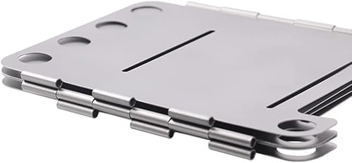 Miniatura 9 de Estufa de titanio para acampar, estufa portátil de titanio para acampar, ligera, plegable, estufa de leña, estufa de bolsillo, para acampar al aire