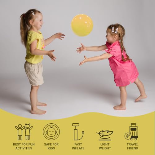 Image of GENIE'S Toy Bus 9-Inch Gliter Scented Play Ball | Interactive | for Pool, Beach & Garden | Perfect for Outdoor & Indoor Play | PVC Ball for Kids & Adults I Pack of 2 (Multicolor)