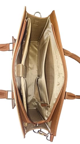 Image of HORRA 13 Inch Laptop Bag For Women Office use with Padded Laptop Compartment and Extra Pouch | Laptop Tote Handbag for Work| For College| Vegan Leather Handbag | Daily & Travel Use
