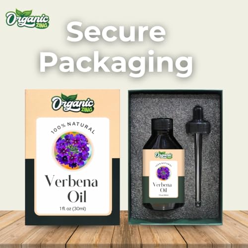 Image of Organic Zing Verbena Essential Oil Pure & Natural for Skin, Face, Hair Care, Aromatherapy, Diffuser, Conditioner 30ml /1.01fl oz