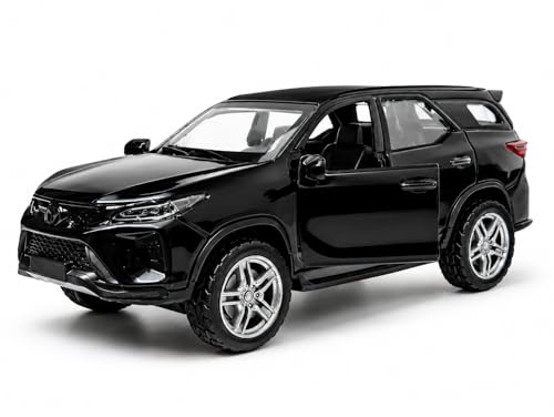 Image of Fortuner Die Cast Toy Car 1:36 Scale Pull Back SUV for Kids | Alloy Metal Body with Sound & Light | Openable Doors & Boot | Realistic Miniature Car Model (Random Colour 1Pc)