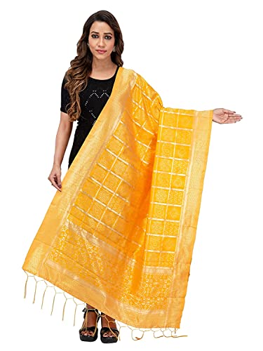 Dupatta en soie jaune Aashita Creations pour raviver une robe terne