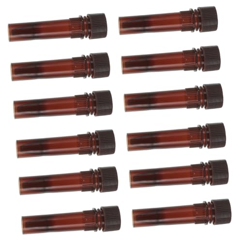 WEKADRIN 20個茶色遮光冷凍管 耐凍結耐熱製試験管 科学実験 サンプル採取用