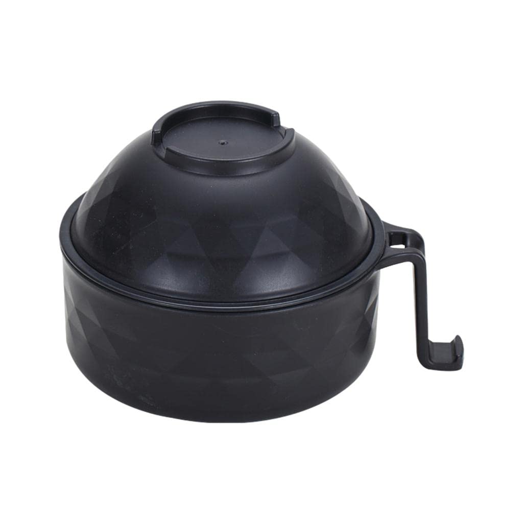 ATORSE Ramen Bowl Set 1200Ml Instant Noodles Detachable Non-Slip College Accessory Black-image-3