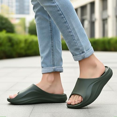 Image of KOBURG Milan Slides for Men| Stylish Trending | Comfortable | Super soft | Lightweight | EVA Sole | Casual Slider | Slippers | Flip Flops for Men KF-484
