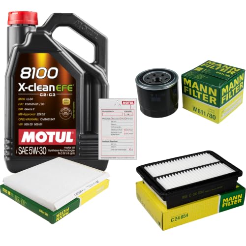 EISENFELS Inspektionspaket enthält 5 L Motoröl 8100 X-CLEAN EFE 5W