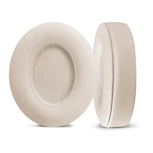 UOWGA Headphones Replacement Ear Pads for Beats Studio 2&Studio 3 Wireless Headphones， Earpads with Soft Protein Leather, Noise Isolation Memory Foam. (Gold)