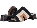 Sanctuary Womens Slide Heeled Sandal, Black/Milk/Tan, 8.5 US