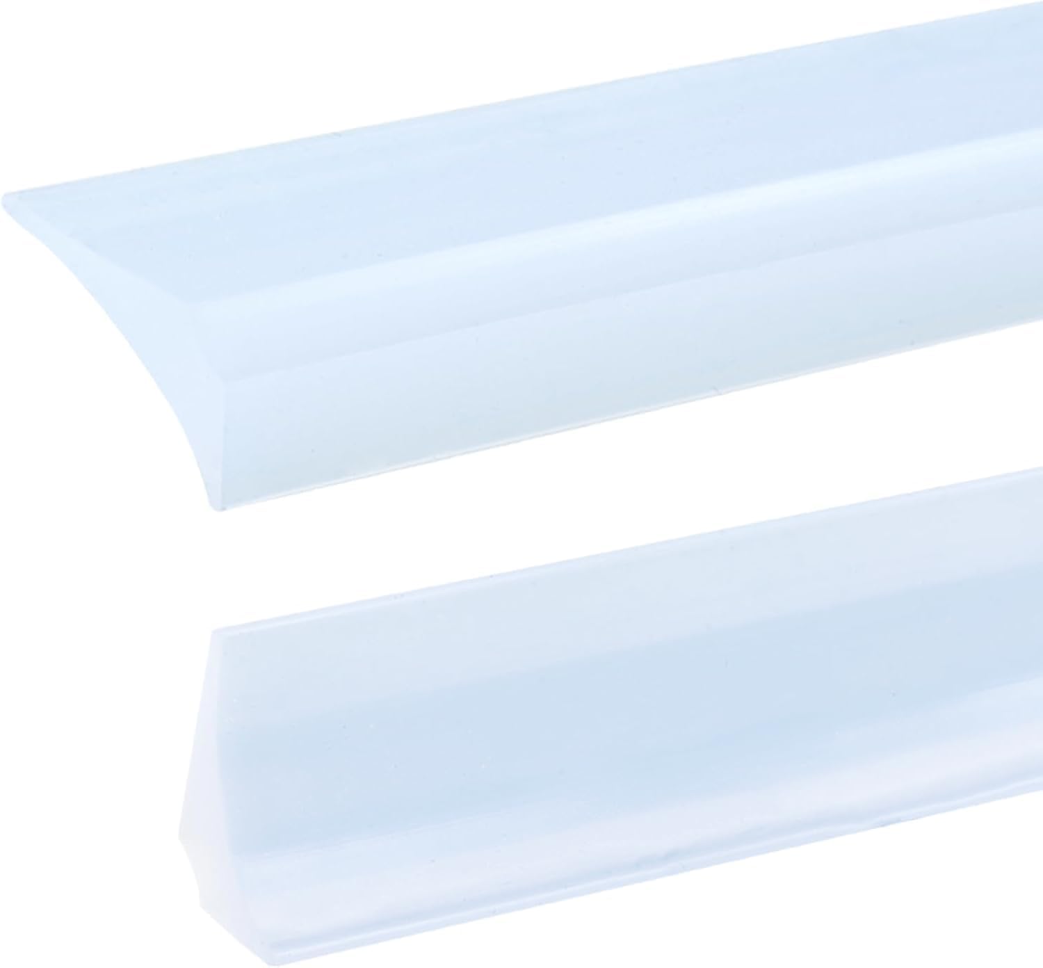 3 Meters Transparent Silicone Shower Threshold for Wet Room Bathroom Floor,Shower Tray Sealing Strip,Bath Edging Seal Caulk Trim,Water Barrier Retaining Strip for Sink,Bathtub(No Adhesive Backing) — image 1