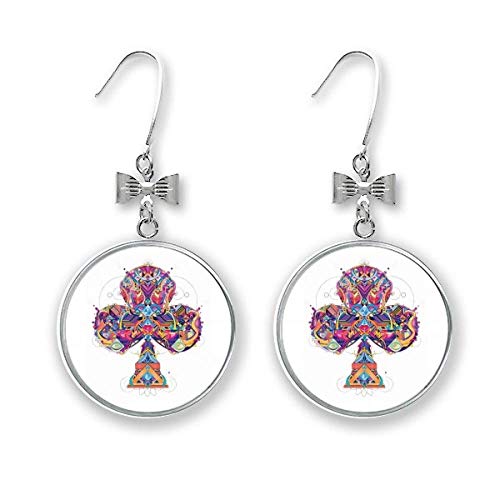 Boucles d'oreilles trèfle nœud géométrique puces d'oreilles