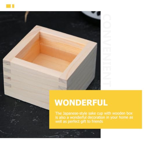 Juego de sake de vidrio con soporte de madera para barra y hostelería 4
