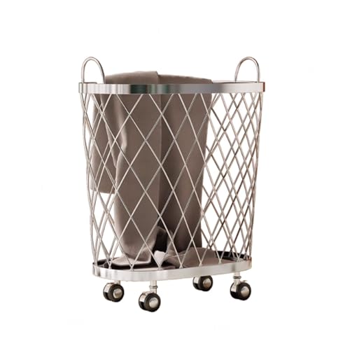 Panier à linge en fil métallique à roulettes simplifiez votre routine de buanderie en famille