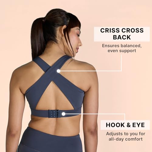 Image of Kica Crostini Full Coverage Sports Bra - High-Impact Support & Quick-Dry KICASKN Fabric