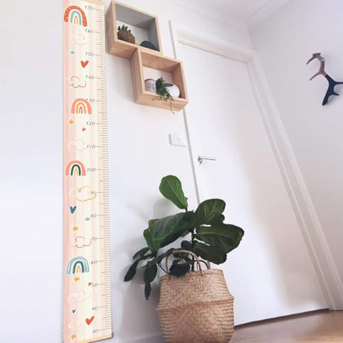 Régua Do Crescimento Menina Nuvens - Canvas Pendurar Coração