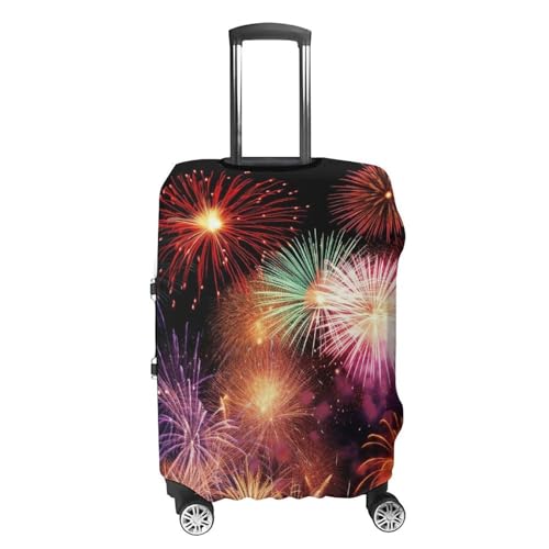 Beautiful Fireworks Luggage Cover, Washable Elastic Suitcase Cover Protector Fit 18-32 Inch Luggage4