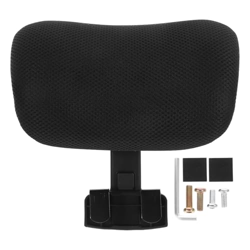 Appui-tête de chaise d'ordinateur en nylon ajustable sans perçage noir