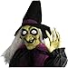 Haunted Hill Farm Life-Size Scary Talking 3 Witches with Cauldron Halloween Animatronic, Indoor or Covered Outdoor Poseable Halloween Decorations with Light up Eyes and Sound, Battery Operated
