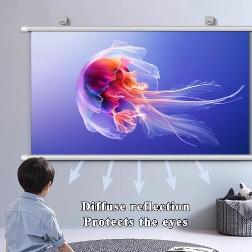 Pantalla Manual Retráctil 40'' 4:3 para Proyector miniatura 6