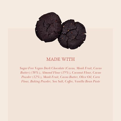 Image of The Cinnamon Kitchen Sugar-Free Cacao & Almond Flour Cookies (Pack of 10) | Gluten Free | Organic | PCOS Friendly |Keto & Diabetic Friendly| 150 g