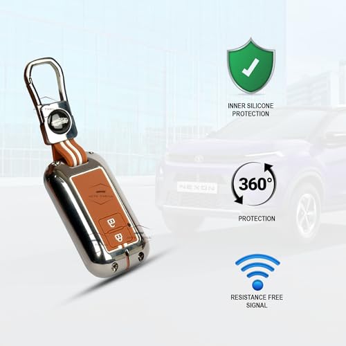 Image of Auto Thrill Premium Key Cover for Baleno, Grand Vitara, XL6, Swift, Brezza, Celerio, Ignis, Ertiga, Dzire, Fronx, Rumion, Glanza, Hyryder - 2 Button Smart Key