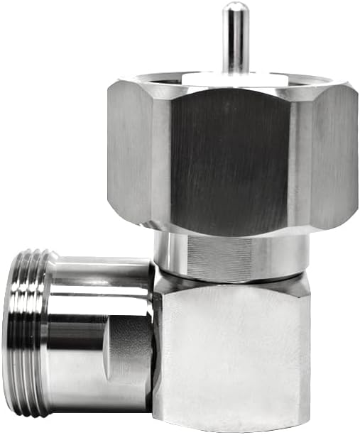 1pc Right Angle Coaxial Connector Adapter High Voltage LC Male to 7/16 Din Female - 50 Ohm, DC-6GHz, Durable PTFE Insulator