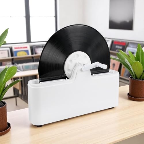 DISCOFILM DF-R12C Schallplatten-Waschgerät mit Kurbel Manuelles Profi-System zur Vinyl- & LP-Reinigung
