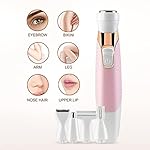 Electric Razor Facial Hair Removal for Women, Eyebrow Razor Nose Hair Trimmer Set, Painless Face Hair Body Use Bikini…