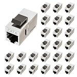 FGB – FGB RJ45 Kupplung Cat6 Keystone Koppler Modul, 25 Stück, Sil