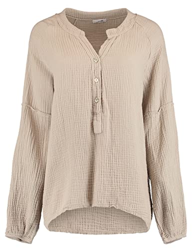 Hailys Damen Musselin-Bluse Is44a Blusenshirt mit Knopfleiste MIK-9749Mus...