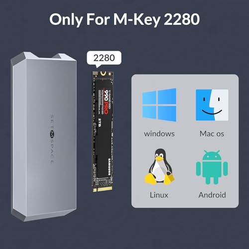 Caja externa NVME M.2 SSD 40 Gbps Aluminio miniatura 4
