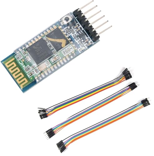 Image of HC-05 Bluetooth Module with Jumper Wires Kit (30 Pieces) | Wireless Serial Transceiver | Uno Compatible HC05 + 10 M to M, 10 M to F, 10 F to F Jumper Wires Set