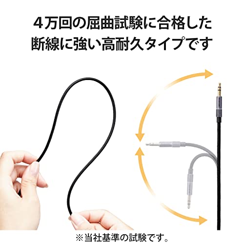 Cable de audio Elecom Jack 3.5mm 2.0 m negro miniatura 3
