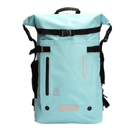 IKFGTJRE Bolsa Estanca Impermeable Bolsa Seca de Gran Capacidad 30 l, Mochila Impermeable for natación, Viajes, Deportes acuáticos y Senderismo(Light Blue)