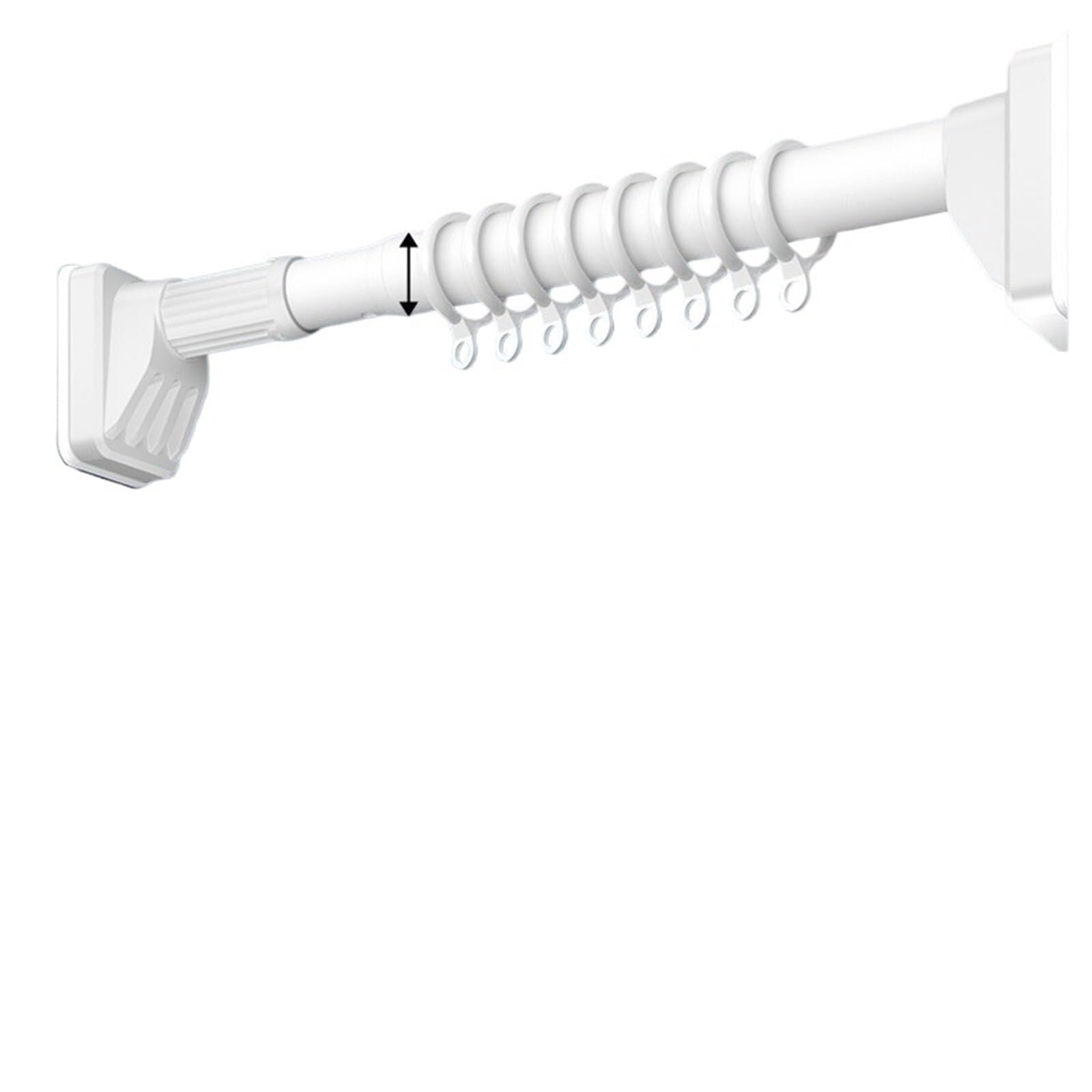 Tension Rod Long Shower Curtain Rod Adjustable Stainless Steel Tension Pole Telescopic for Bathroom Window Wardrobe(White2.6-3.5m)